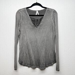 Mudd Stonewash Y2K Top Womens Medium Dark Fairy Grunge Chic Dainty Cotton Modal